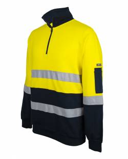 310 Cotton 1/2 Zip Fleece Hi Vis, Day/Night